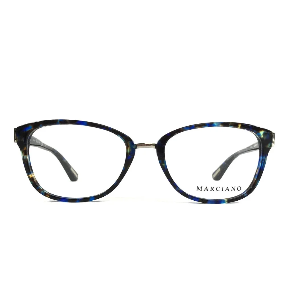 Marciano Eyeglasses Frames GM0286 092 Blue Tortoise Square Full Rim 52-18-135